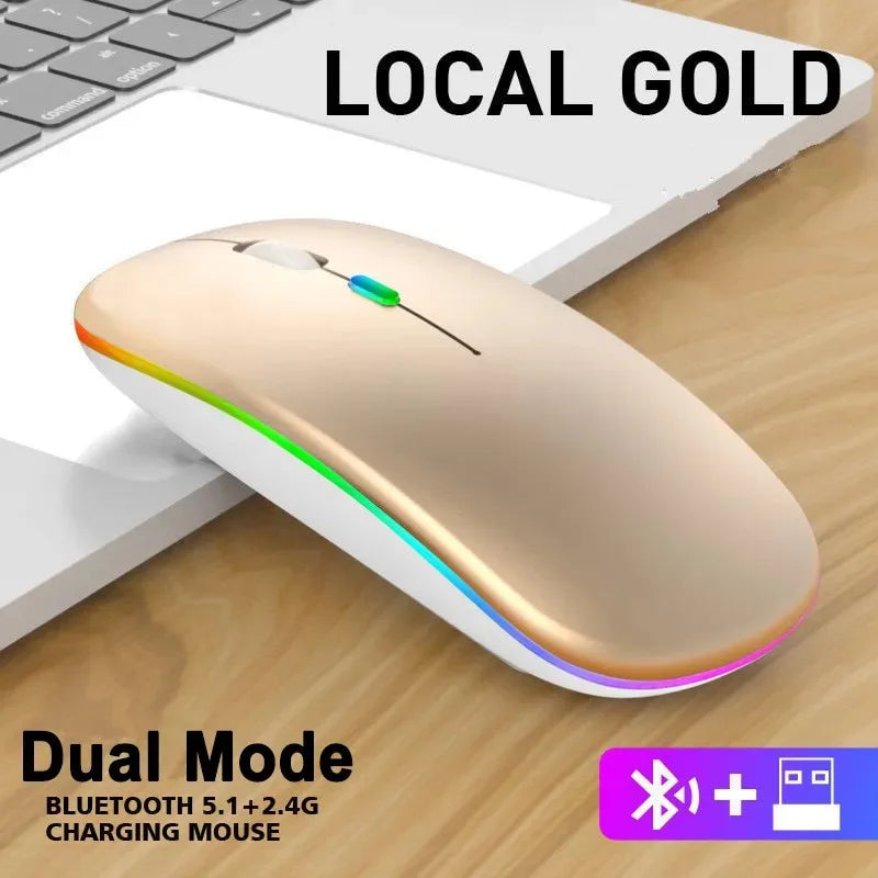 Wireless Mouse Rechargeable Bluetooth5.1 Remote Control 2.4Ghz USB Mouse for Computer Laptop PC Macbook Gaming Mouse Gamer