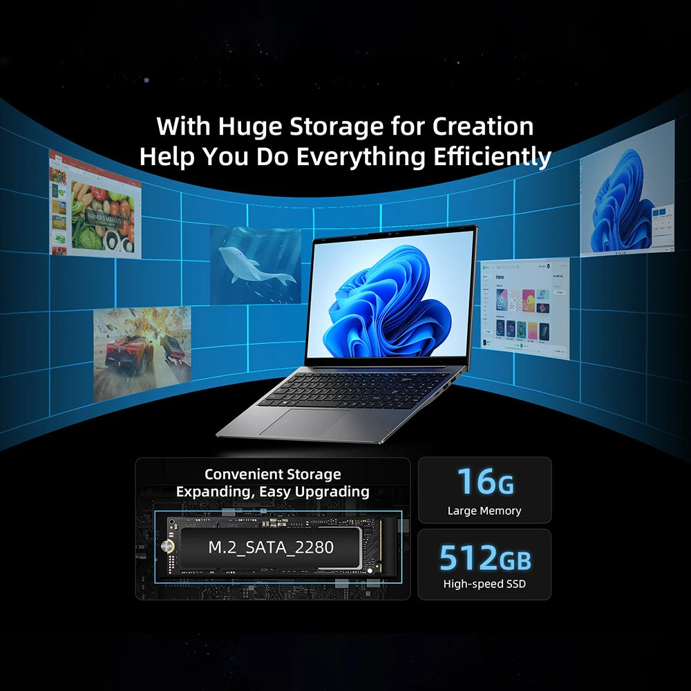 Bmax 15.6"" X15 Pro 16Gb Ram 512Gb Ssd N95 Cpu Windows 11 Notebook 1920*1080 Dual Wifi USB Pc Laptop Ddr4