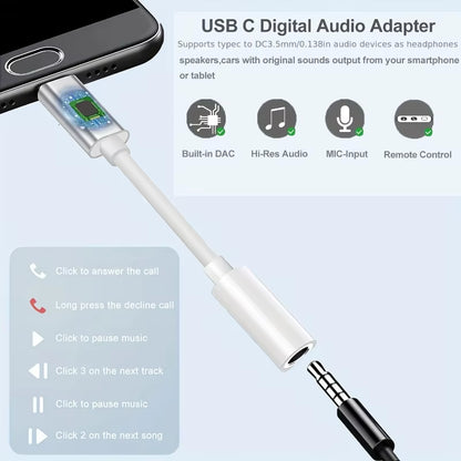 Type C to 3.5Mm Aux Adapter 3 5 Jack Audio Cable for Huawei Xiaomi Redmi POCO Sumsang LG 3.5MM to 8Pin Aux Adputer for Iphone