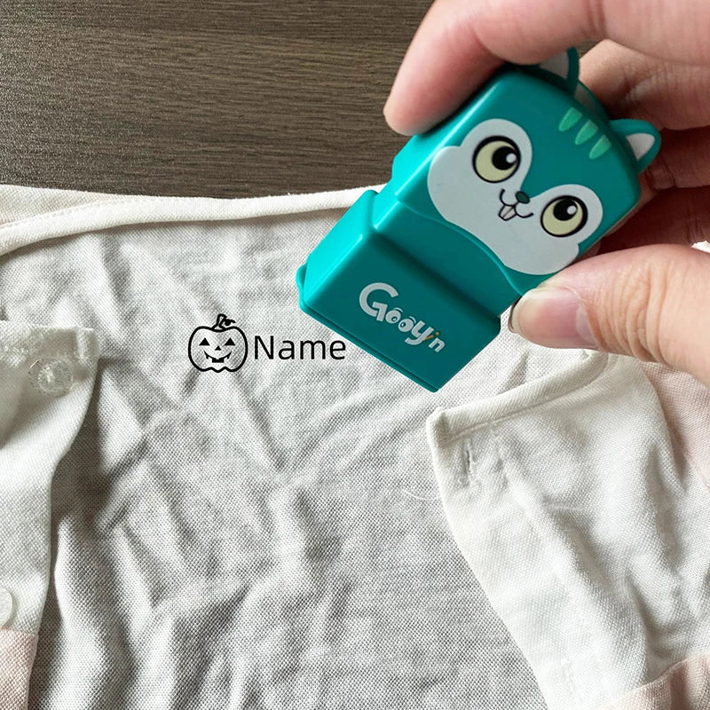 Children'S Name Seal Custom Student'S Name Stamp Kindergarten Clothes Waterproof Name Sticker Kawaii Montessori Stamp Gift