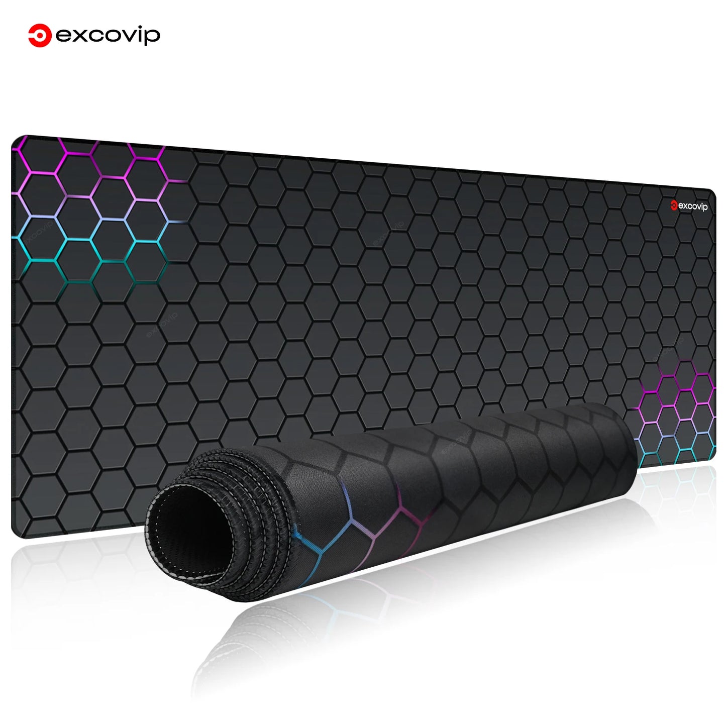 Gaming Mouse Pad Large with Stitched Edge Non-Slip Rubber Base Extended Desk Mat Keyboard Mousepad for Office Home Computer