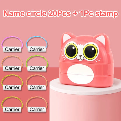 Custom Personal Name Stamp for Clothing, Waterproof and Fade-Resistant, Black and White Ink, Suitable for All Fabrics