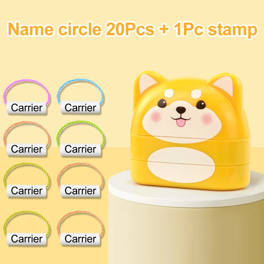 Custom Personal Name Stamp for Clothing, Waterproof and Fade-Resistant, Black and White Ink, Suitable for All Fabrics