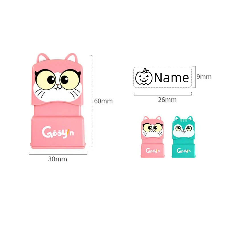 Children'S Name Seal Custom Student'S Name Stamp Kindergarten Clothes Waterproof Name Sticker Kawaii Montessori Stamp Gift